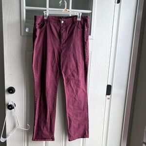 Lee High Rise Relaxed Fit Pants - Deep Purple